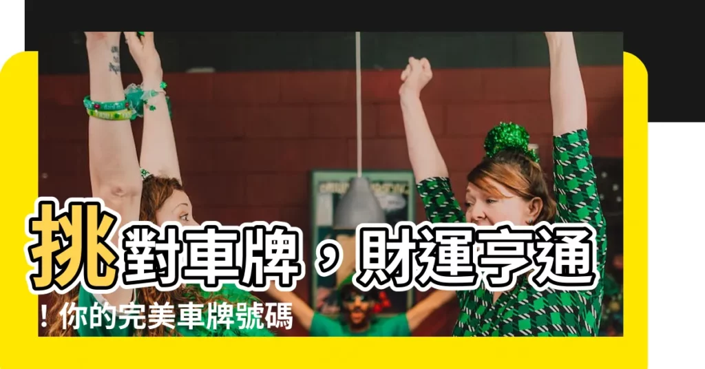 【如何挑選適合自己的車牌】挑對車牌，財運亨通！你的完美車牌號碼指南