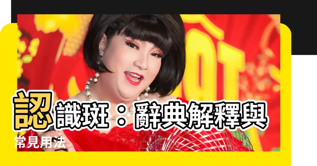 【斑意思】認識斑：辭典解釋與常見用法
