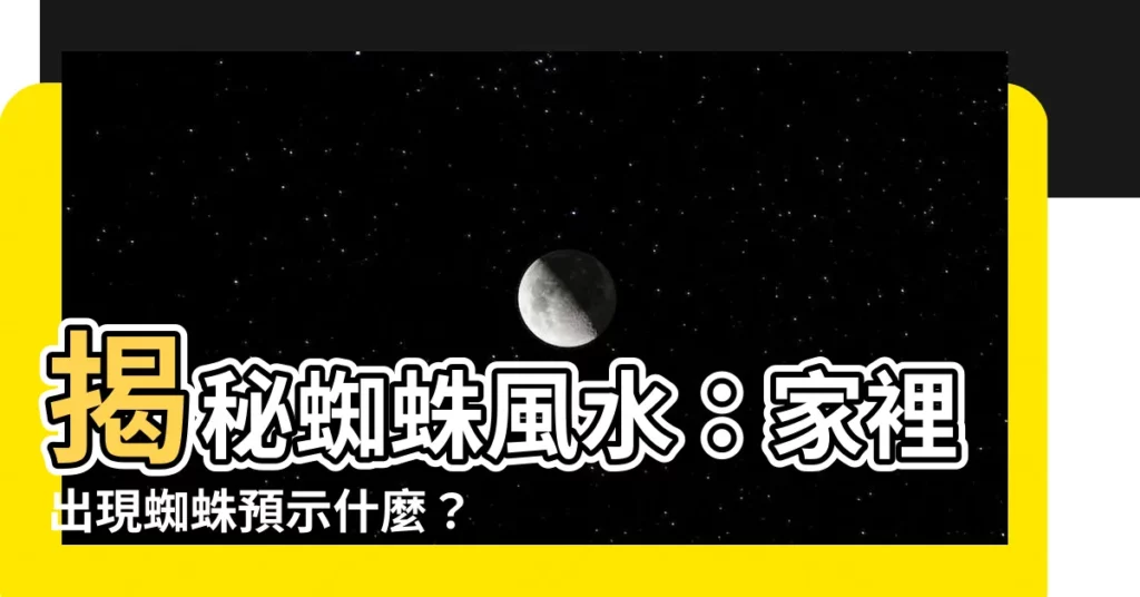 【蜘蛛風水】揭秘蜘蛛風水：家裡出現蜘蛛預示什麼？8大喜事讓你驚呼連連！