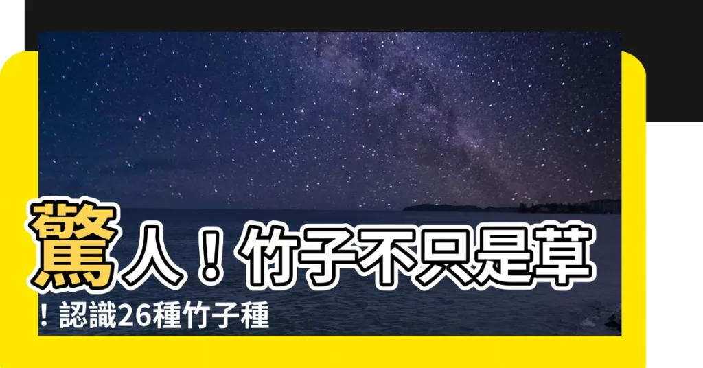 【竹種類】驚人！竹子不只是草！認識26種竹子種類，打開你的竹知識！