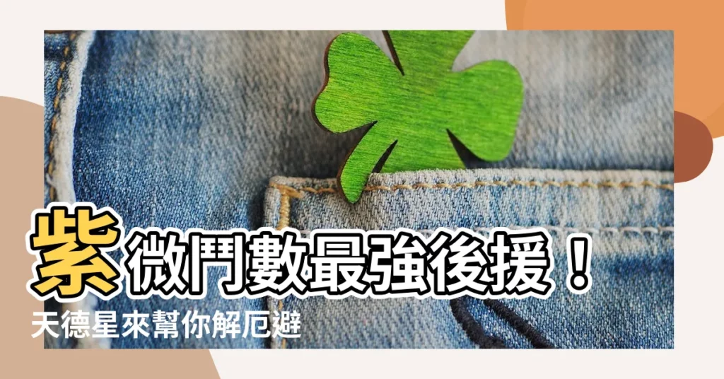 【天德星】紫微鬥數最強後援！天德星來幫你解厄避災